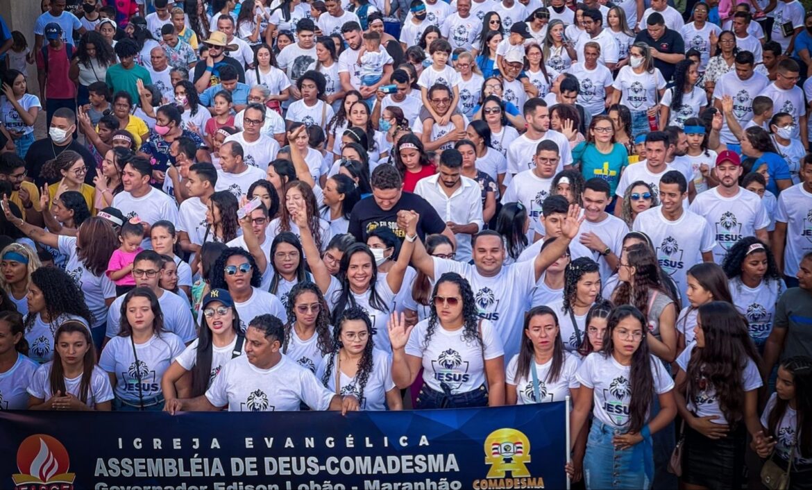 Ana do Gás, secretária da Mulher, participa da marcha para Jesus 2021 em Governador Edison Lobão