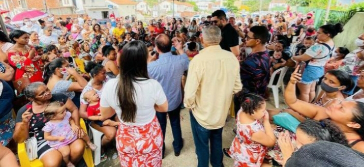 Ação Social realizada no bairro Nova Aurora conta com a presença de representantes comunitários e do prefeito de São José de Ribamar