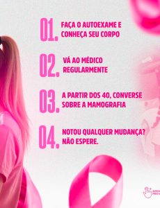 Detinha destaca a importância da prevenção e do cuidado com a saúde durante o Outubro Rosa